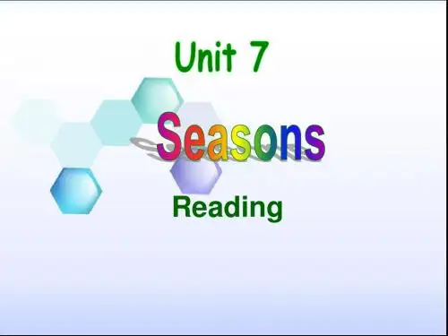 牛津8A Unit7 Seasons(Reading)课件(共19张PPT)