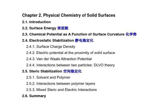 Chapter 2_Physical chemistry of__ solid surface