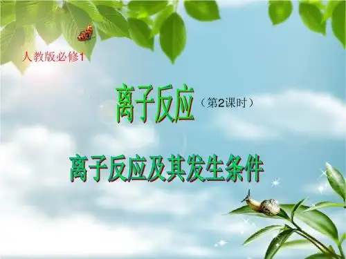 人教版高中化学必修1:第二节 离子反应