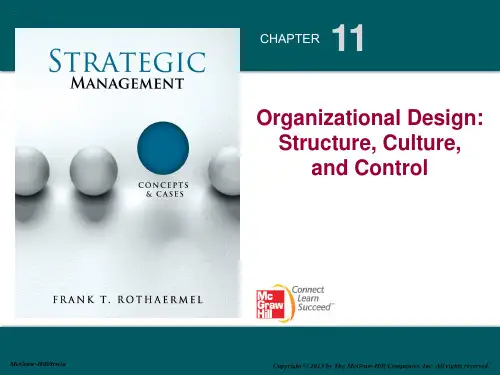 Organizational Design Structure, Culture,and Control[组织设计结构,文化,和控制 ](-54)