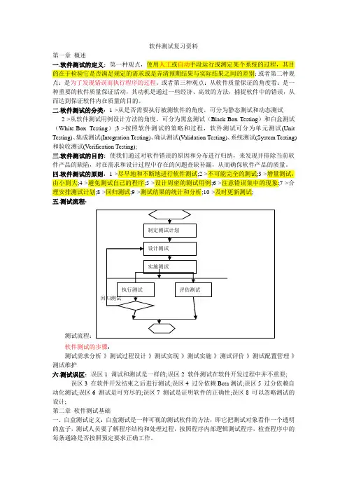 软件测试复习资料