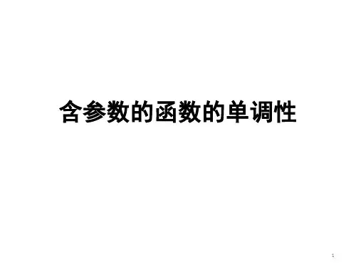 含参数的函数的单调性(课堂PPT)