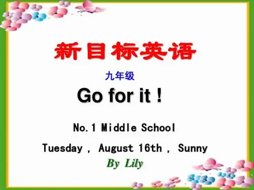 九年级英语Unit1课件1