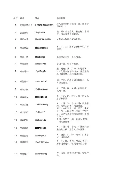 包含-＂博＂-字的成语