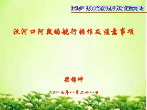汊河口河段的航行操作及注意事项共38页