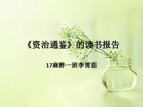 资治通鉴读书报告