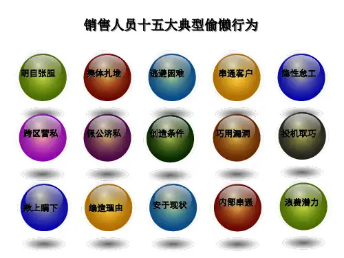 销售人员偷懒行为