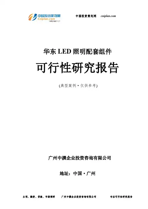 华东LED照明配套组件可行性研究报告-广州中撰咨询