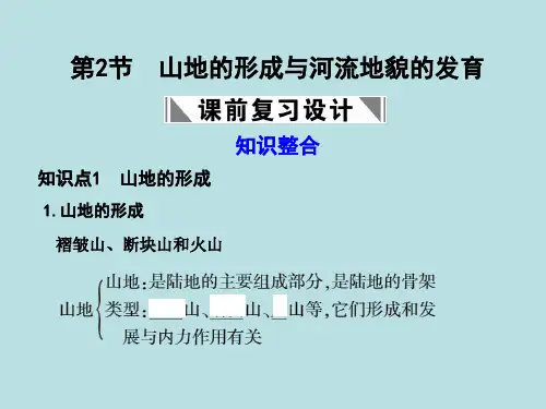 2011高三地理一轮复习课件：山地的形成与河流地貌的发育