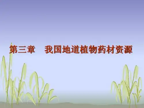 第三章、地道药材