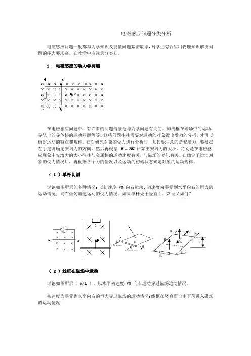 电磁感应问题分类分析
