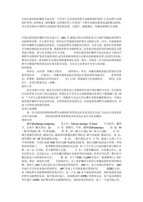保护藏羚羊