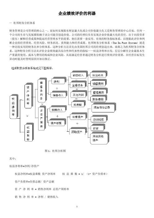 杜邦财务分析体系