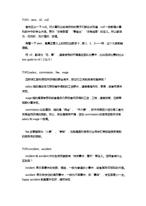 薪水的各种不同表达
