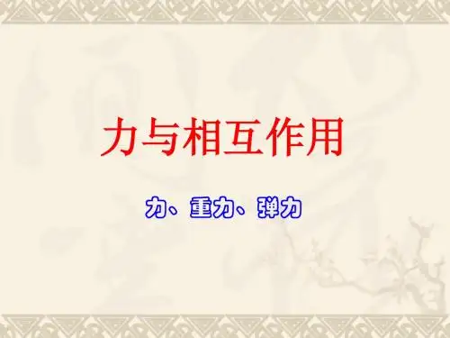 力、重力、弹力
