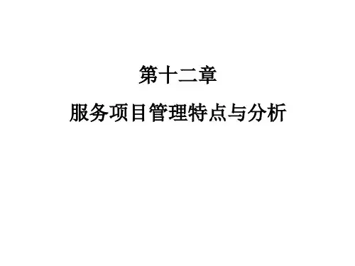 服务项目管理特点与分析