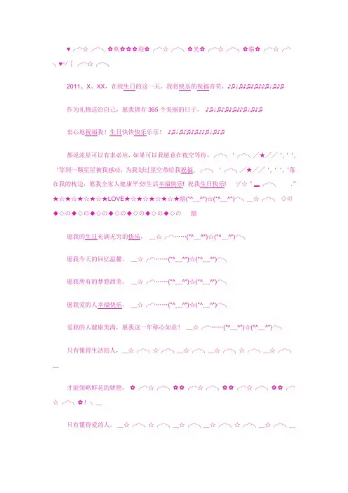 生日帖子模板