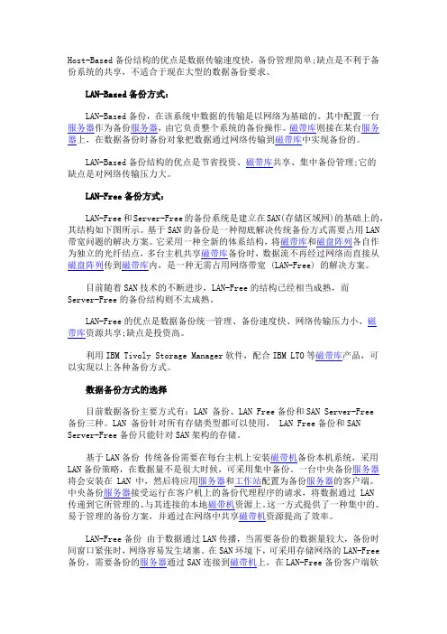 LAN-free和Server-free