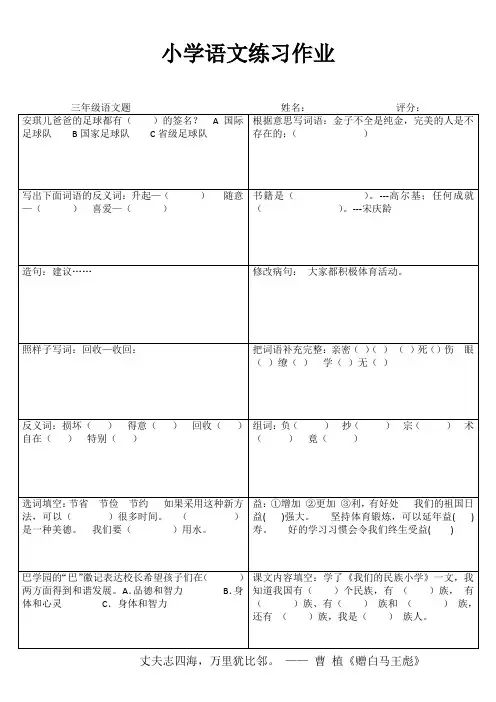 小学三年级语文精作细练I (48)