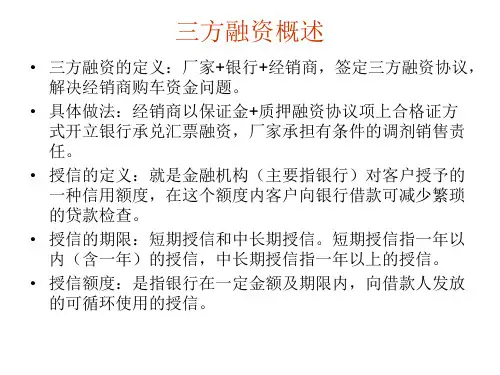 4S店三方融资教材