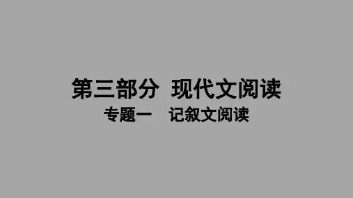 2019河南中考语文复习：记叙文阅读ppt