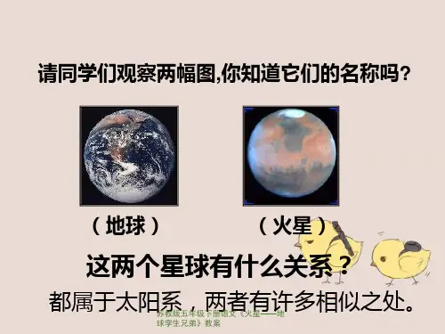 苏教版五年级下册语文《火星——地球孪生兄弟》教案