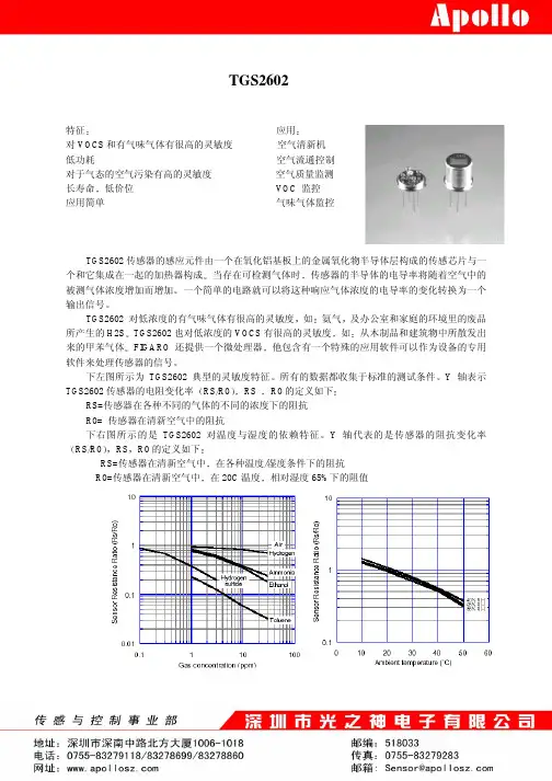 空气质量传感器(异味气体传感器)