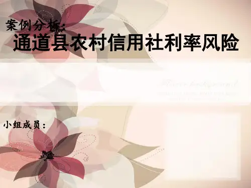 案例分析案例分析：通道县农村信用社利率风险