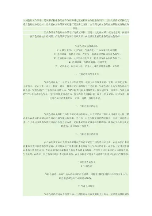 气相色谱(GC)工作原理