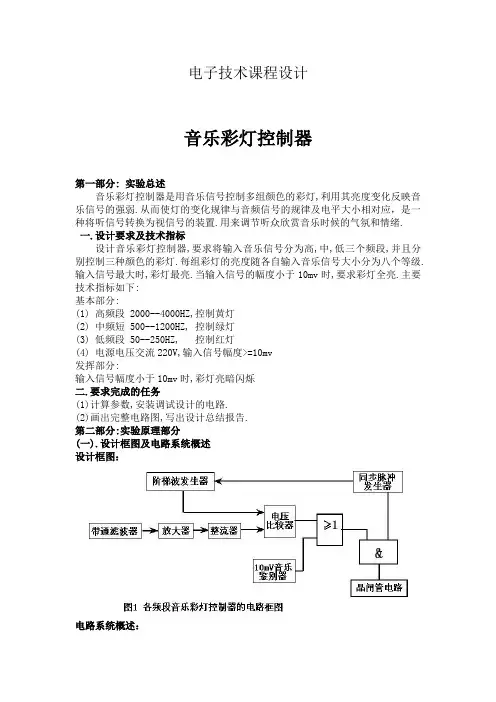 音乐彩灯控制器设计