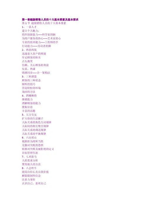 万科销售人员内部培训资料