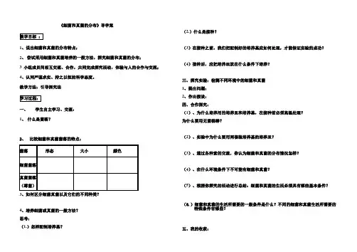 《细菌和真菌的分布》导学案