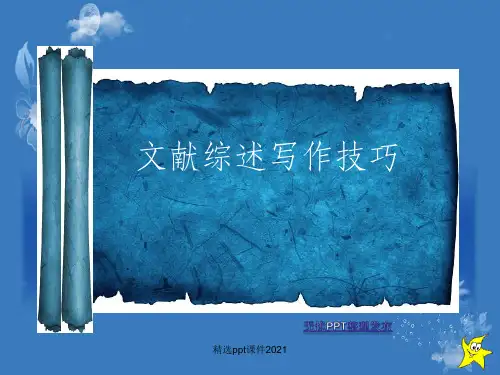 文献综述写作技巧ppt课件