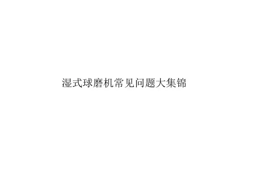 湿式球磨机常见问题大集锦