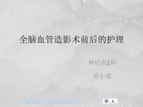 全脑血管造影术前课件