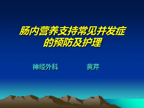 肠内营养支持常见并发症及护理(修改版)PPT课件