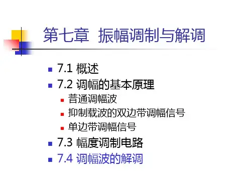 第七章振幅调制与解调PPT课件
