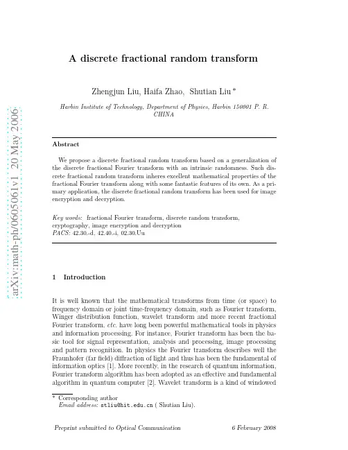 A discrete fractional random transform