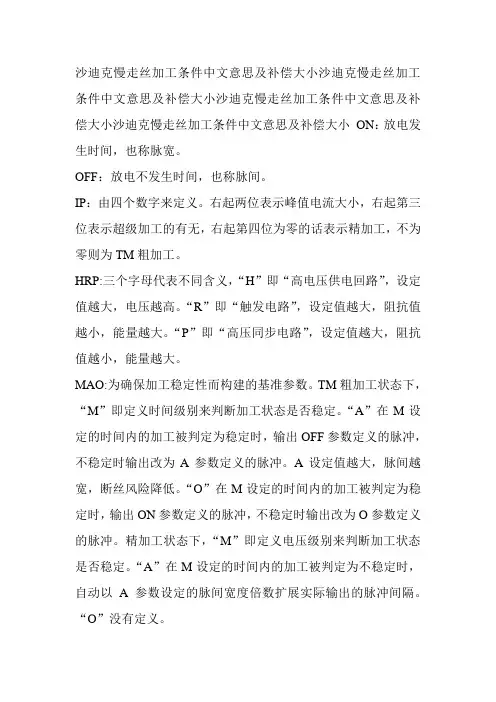 沙迪克加工条件