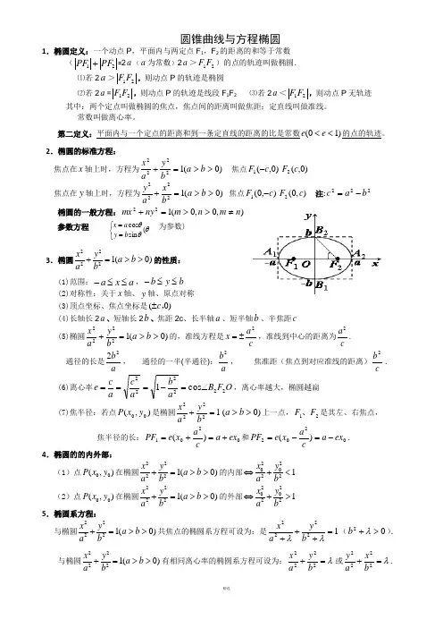 第一轮复习教案之---椭圆