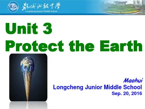 Unit 3 The earth writing (共26张PPT)