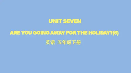 五年级英语(北京版)-UNIT SEVEN ARE YOU GOING(5)-2PPT课件