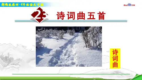 部编版9年级下册语文教学课件-诗词曲五首