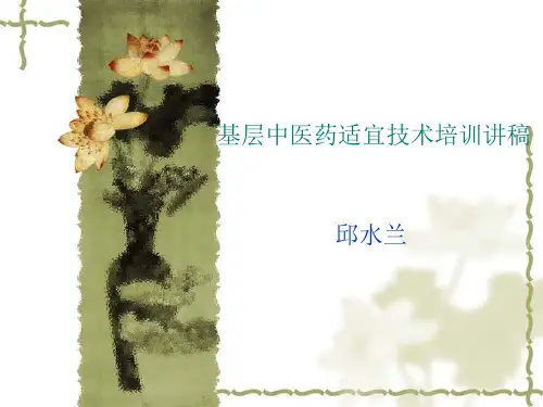 基层中医药适宜技术培训讲稿 刮痧 薰洗
