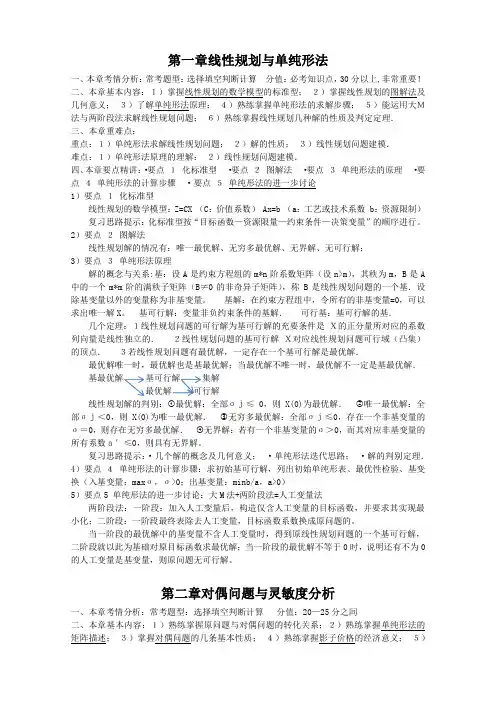 运筹学重点