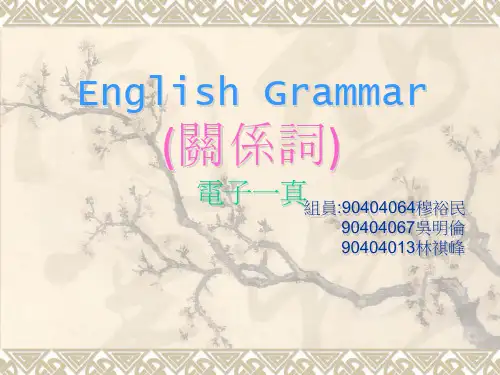 English Grammar(关系词)