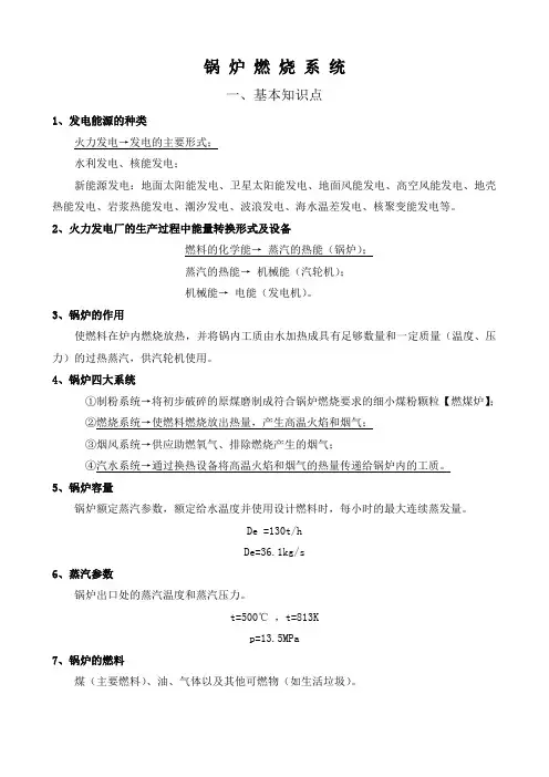 锅炉燃烧系统