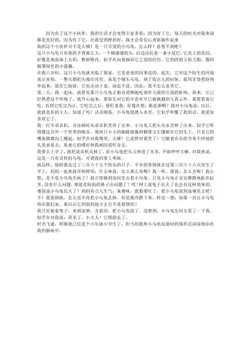 我童年的伙伴