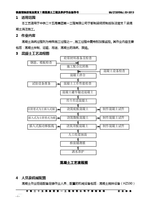 混凝土施工作业指导书
