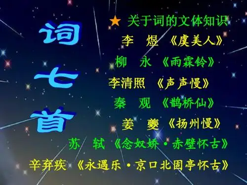词七首